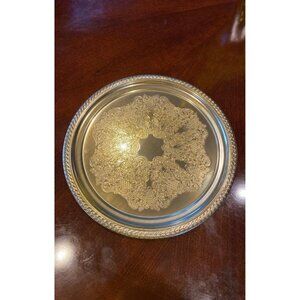 Vintage Kensington Hammered Gold aluminum 13" Serving platter/Tray